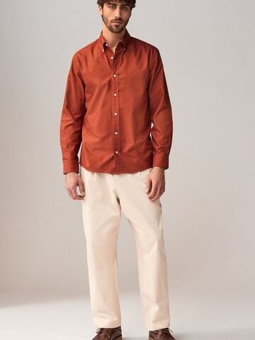 Next Slim fit Button Up Shirt in Red