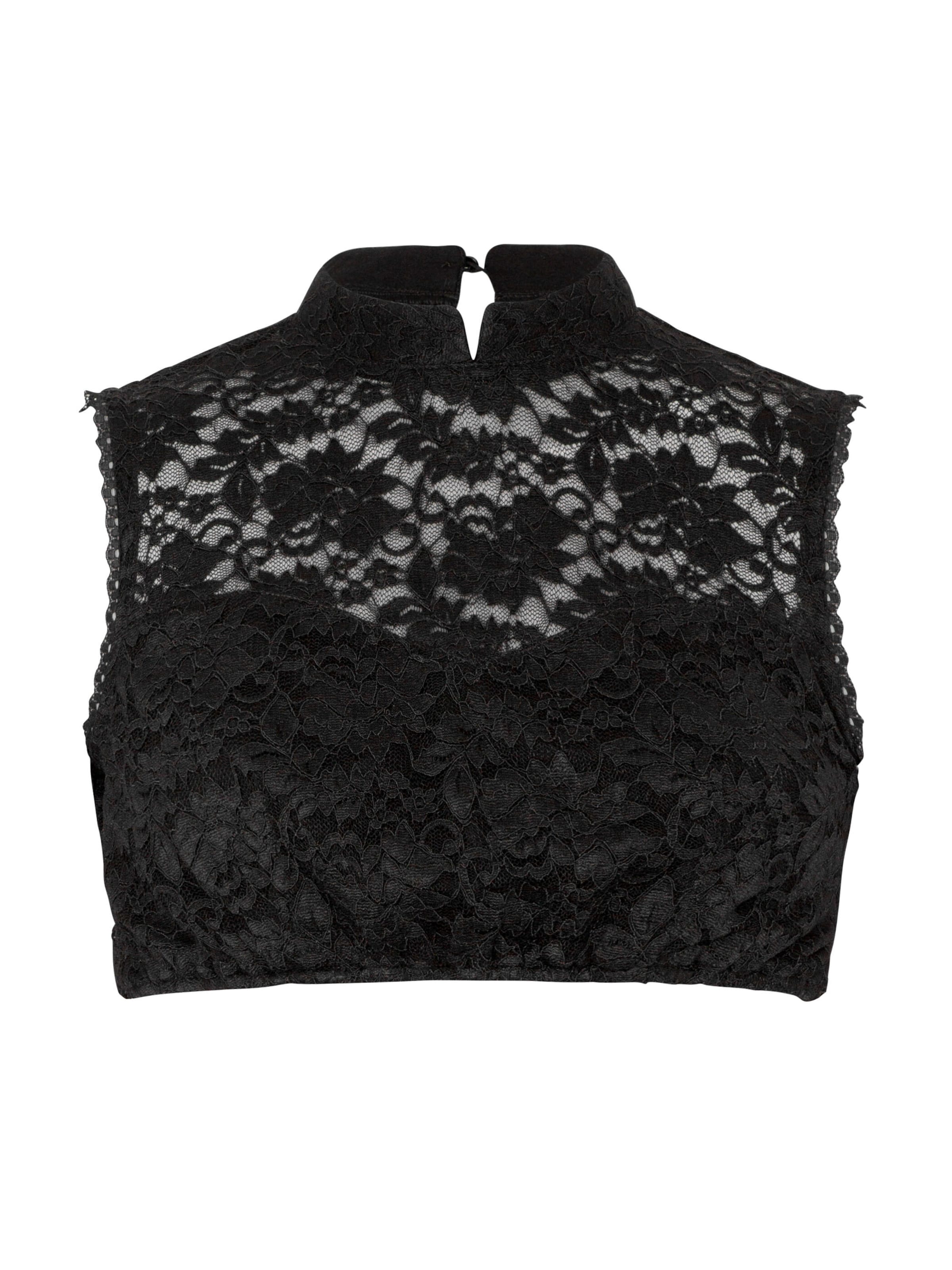Blouse folklorique 'Andora' SPIETH & WENSKY en noir : devant