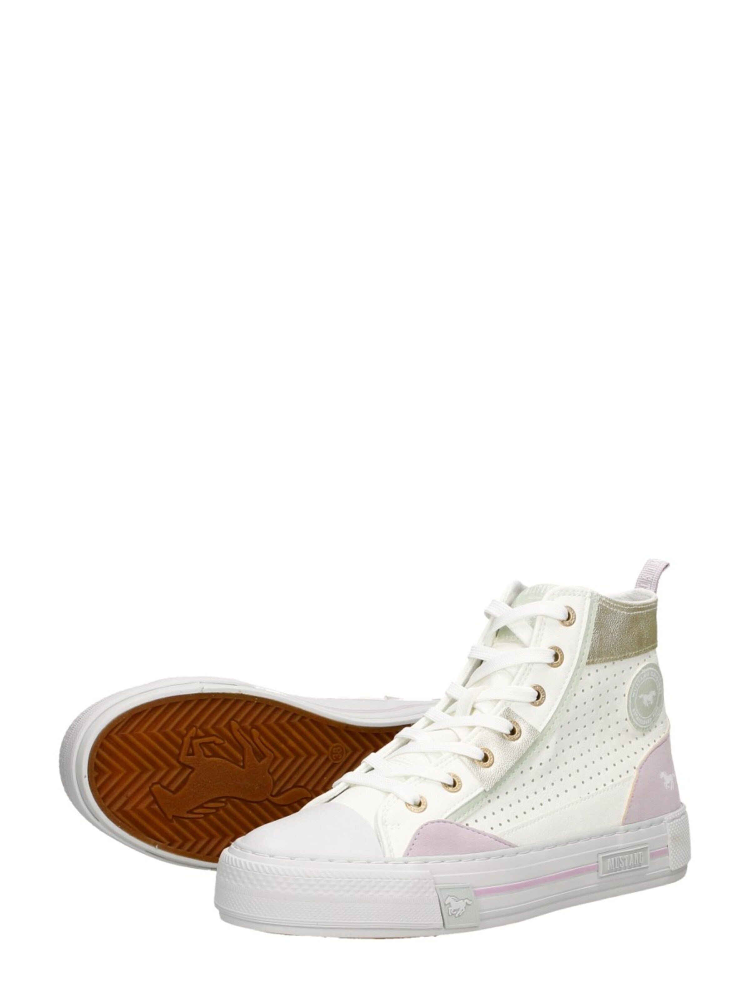 MUSTANG Sneakers hoog 'Hoog' in Wit