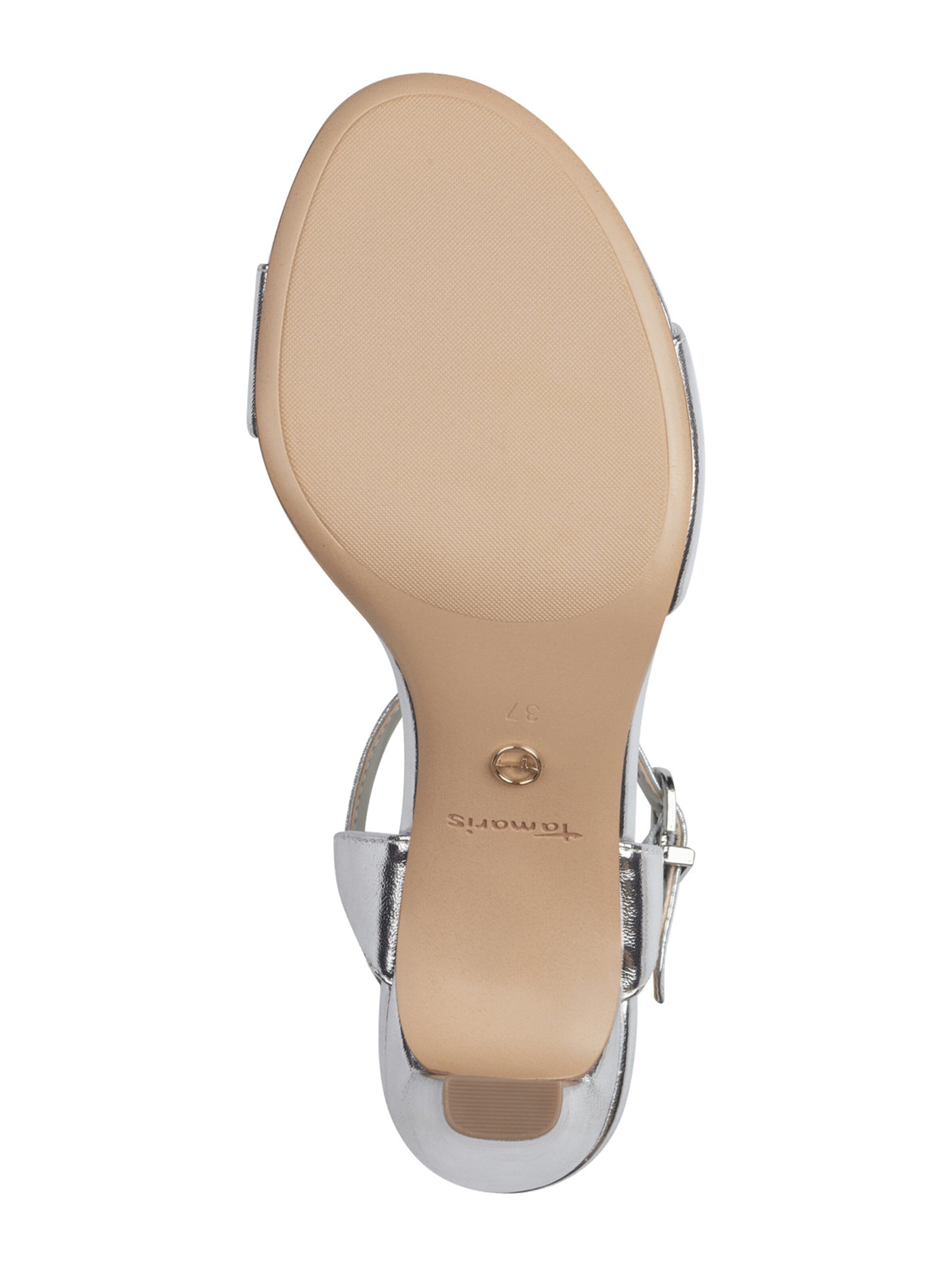 Sandale cu baretă de la Tamaris pe argintiu