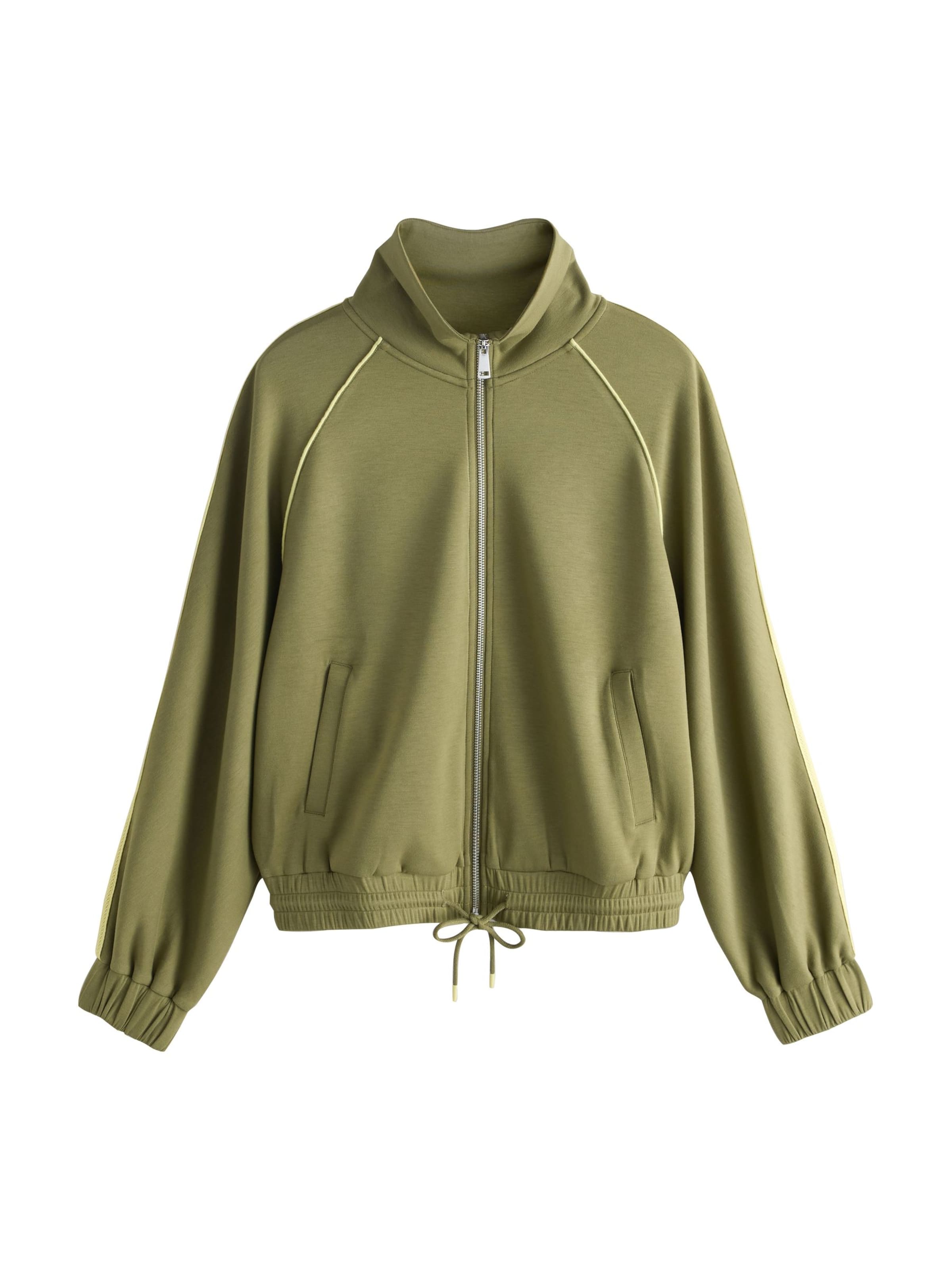 Next Sweat jacket in Green: front