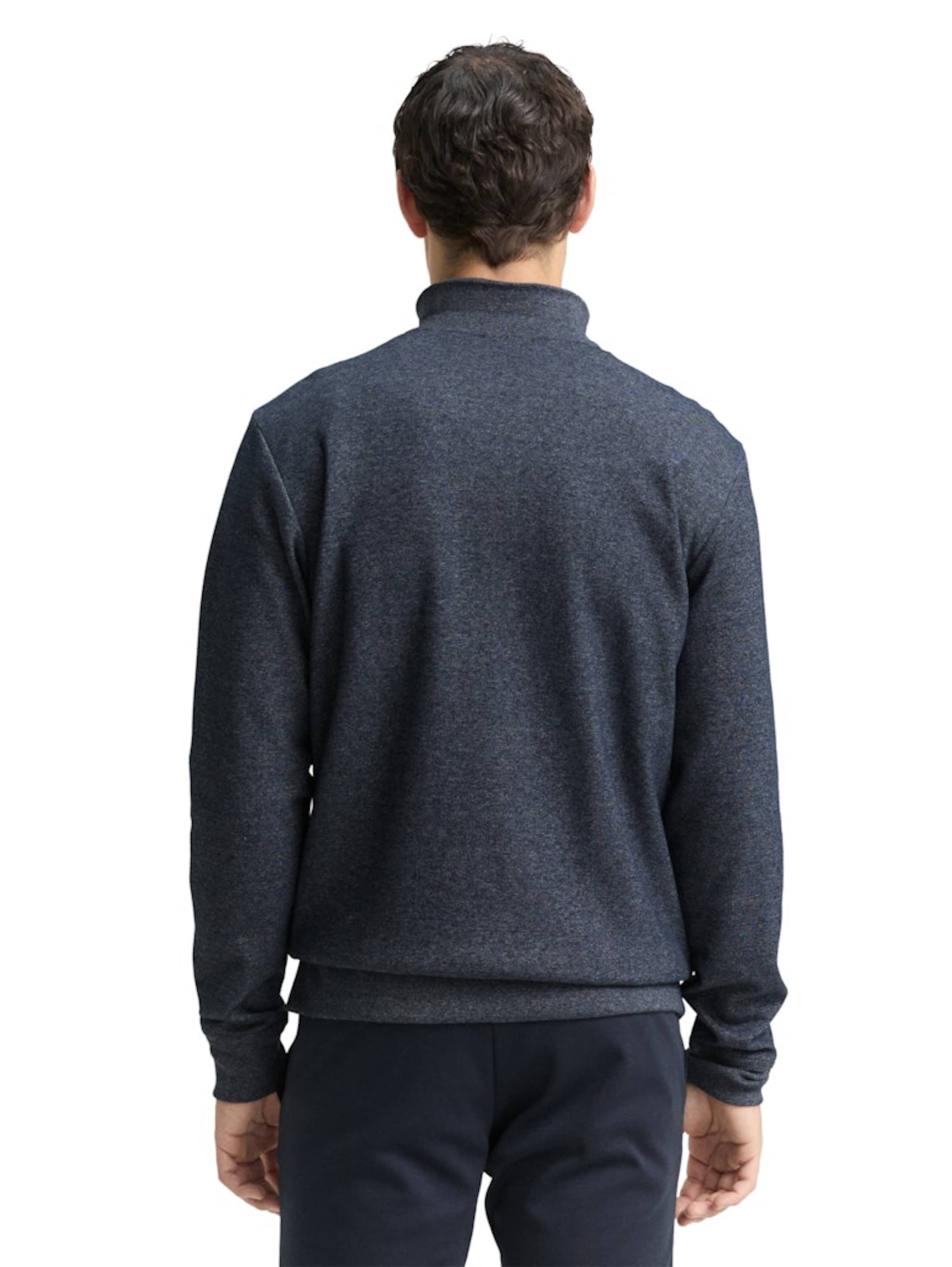 TOM TAILOR Zip-Up Hoodie in Blue