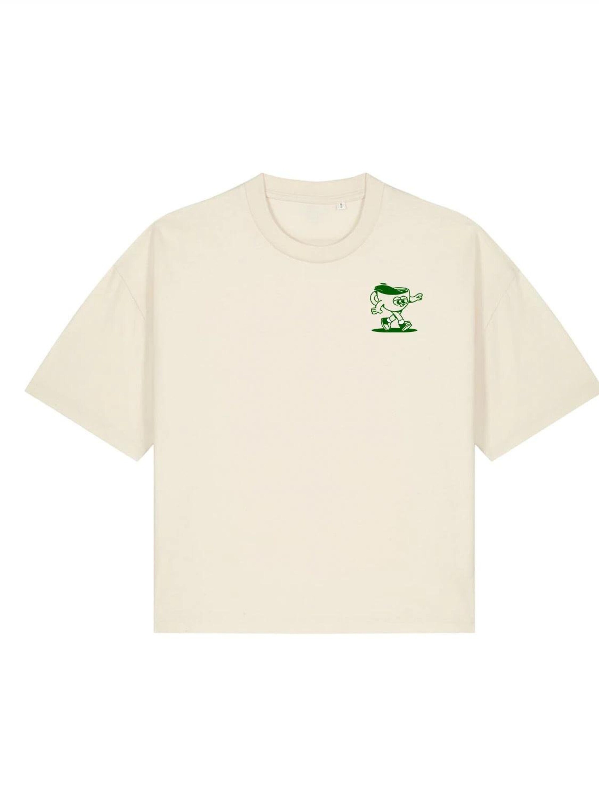 Kultgut Shirt 'Slow Morning Boxi' in White: front