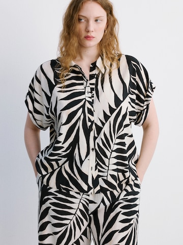 MANGO Bluse 'LIFE' in Beige: Vorderseite