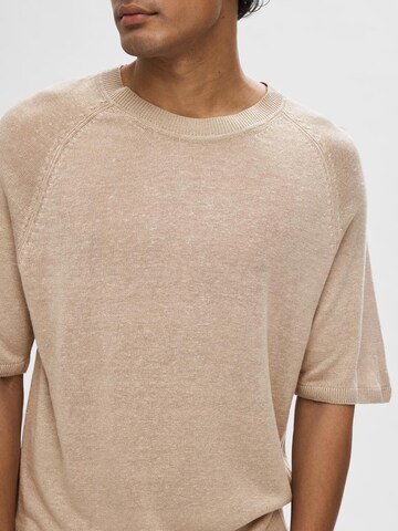 Pull-over 'COMO' SELECTED HOMME en beige