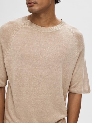 SELECTED HOMME Pullover 'COMO' in Beige