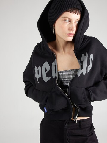 Pequs Zip-Up Hoodie in Black