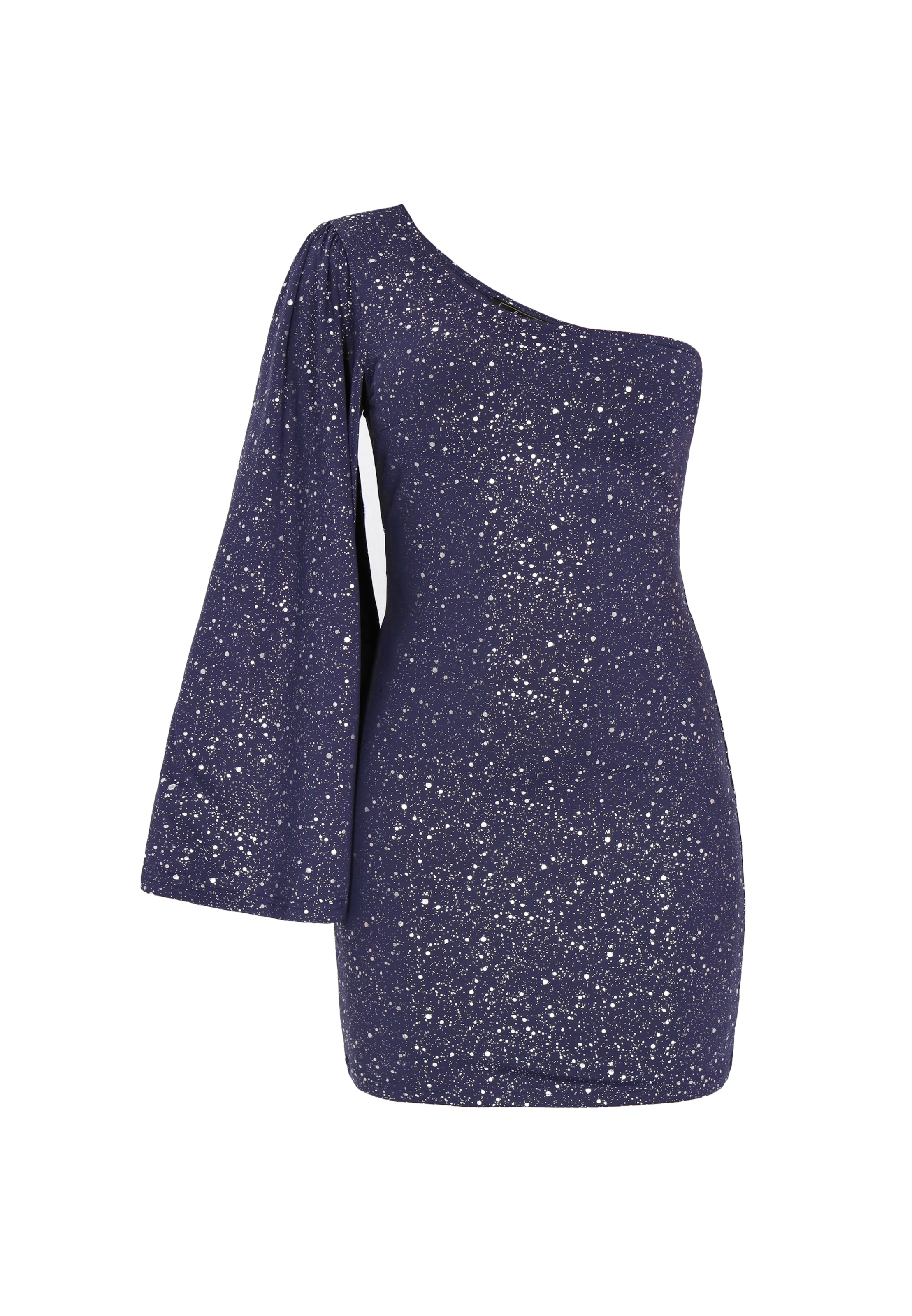 faina Cocktailklänning i marinblå / silver, Produktvy