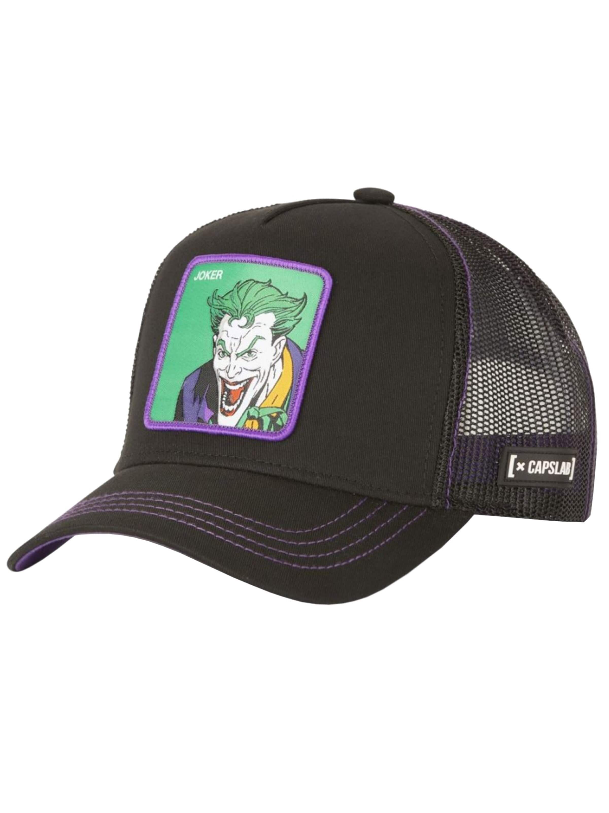 Casquette 'DC Comics Joker' Capslab en noir : devant