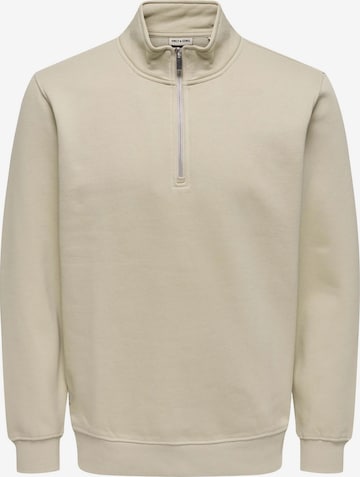 Only & Sons Sweatshirt 'Connor' in Beige: Vorderseite