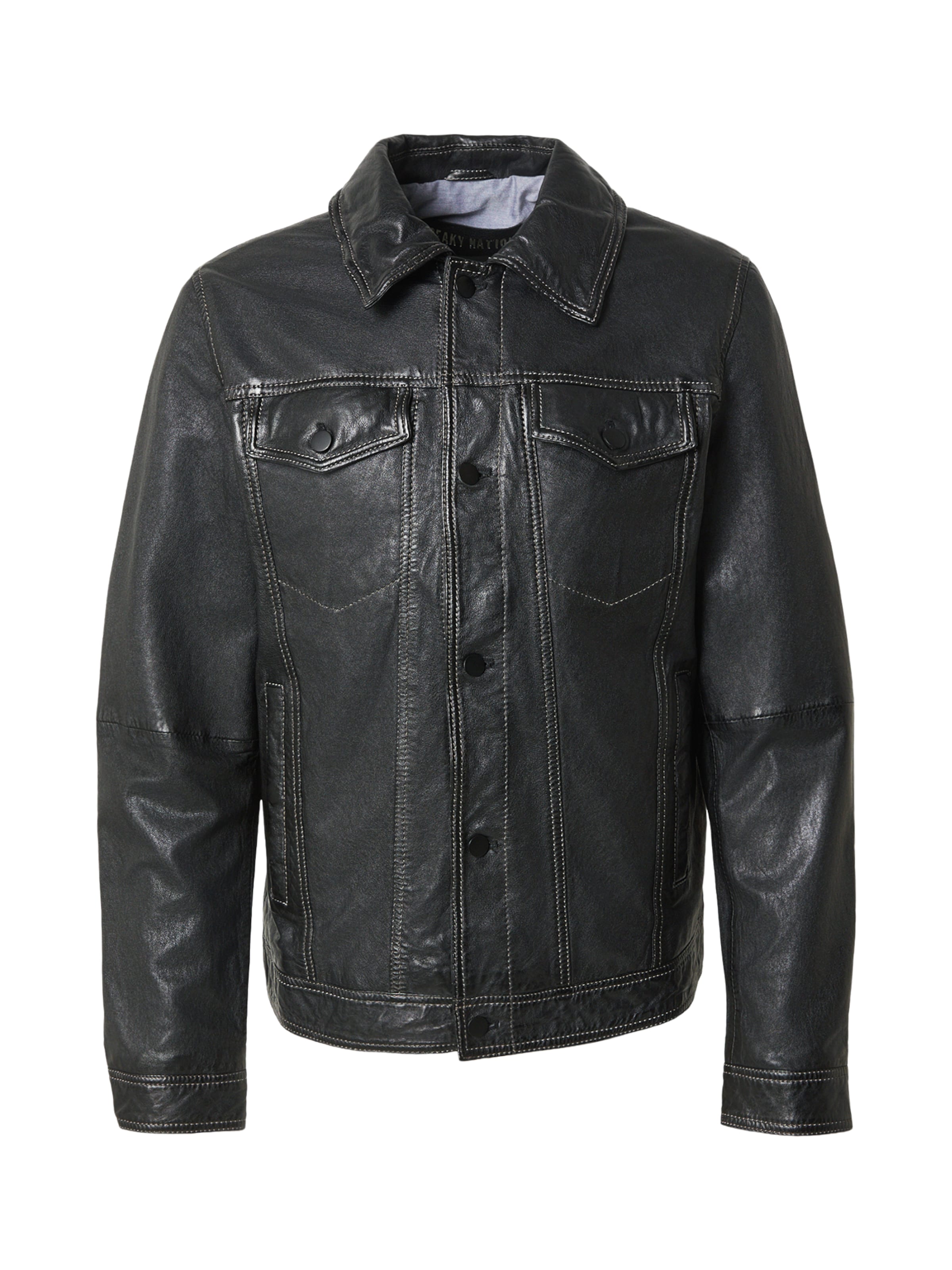 FREAKY NATION - Chaqueta de entretiempo 'James' en negro: frente