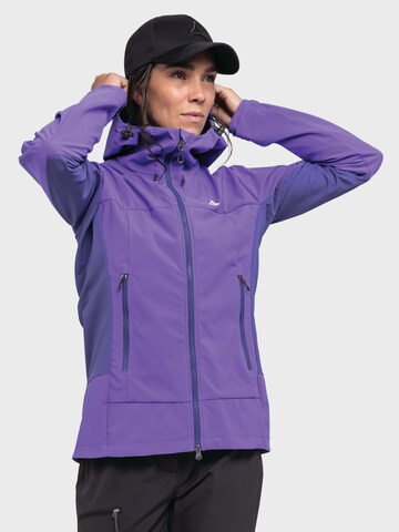 Schöffel Outdoorjas ' Mountain Softshell Jk Style Blaueis WMS ' in Lila: voorkant