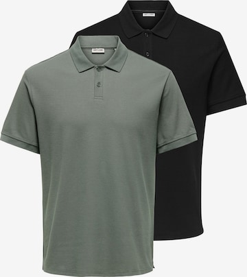 Only & Sons Shirt 'Ben' in Groen: voorkant
