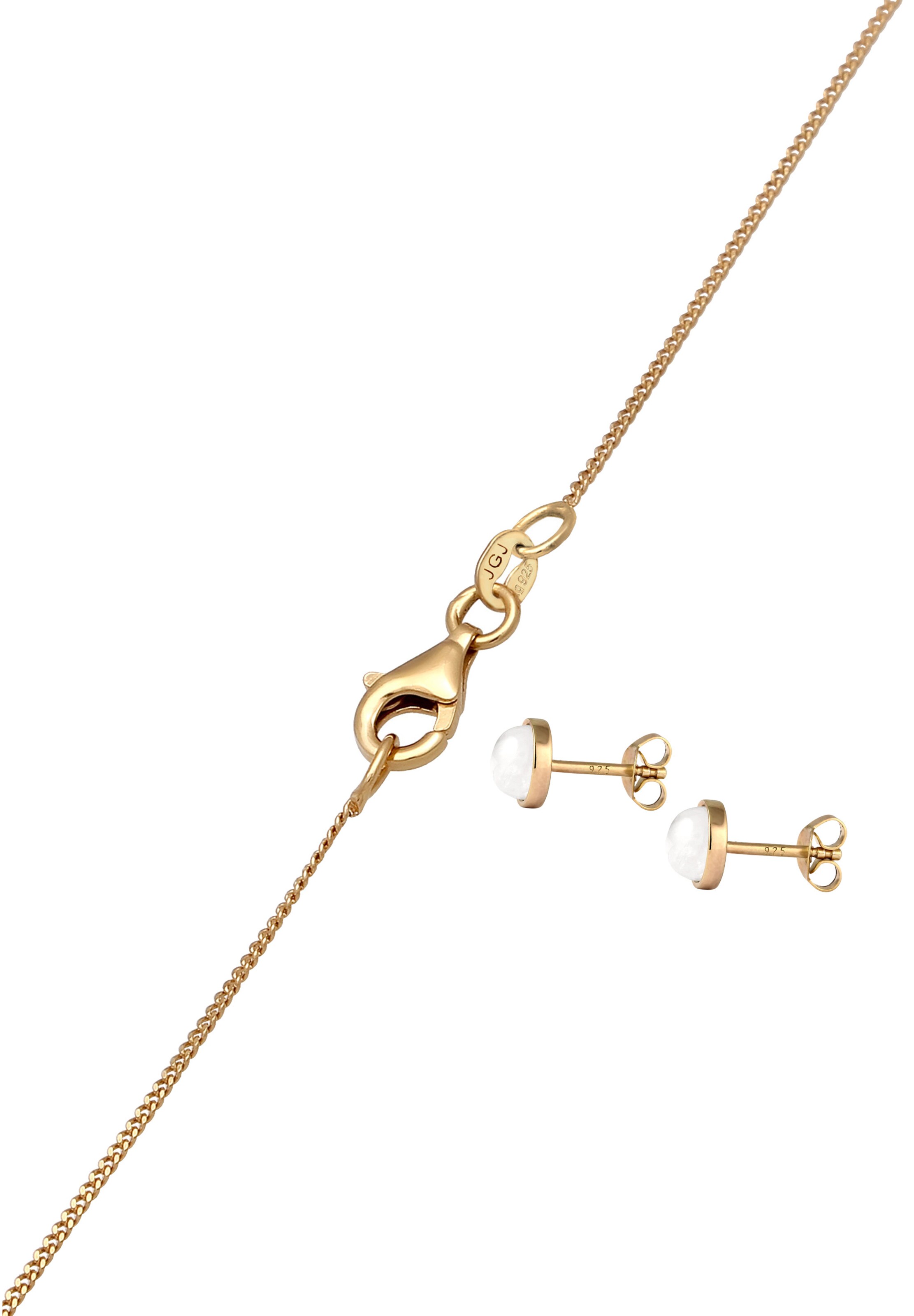 ELLI Sieraden set 'Mondstein' in Goud