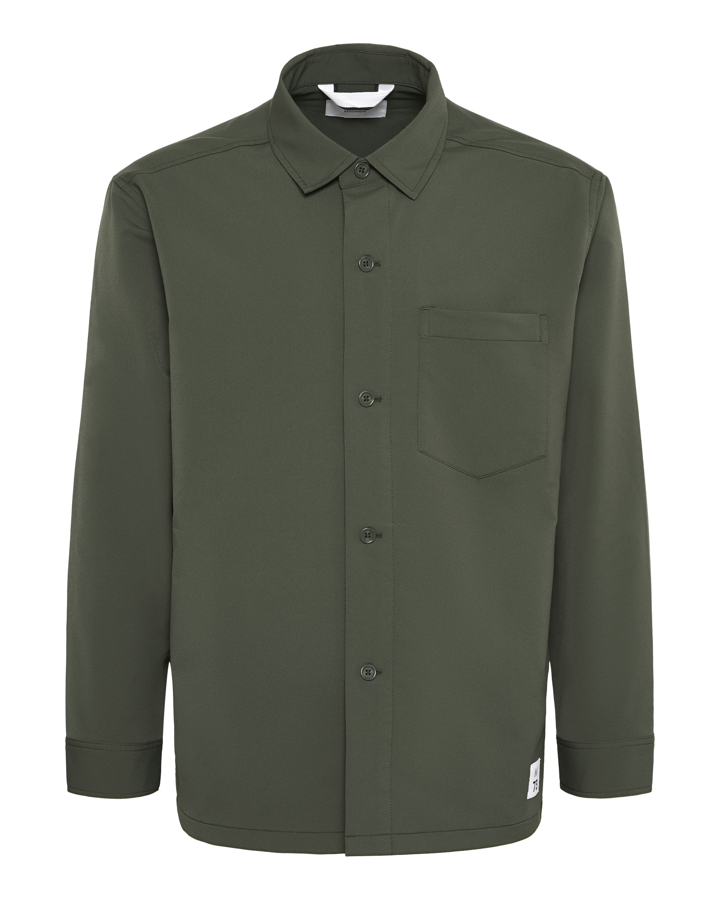 Coupe regular Chemise 'Jorge 73' Matinique en vert : devant