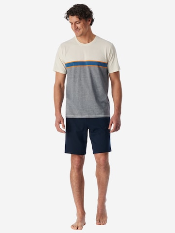 Pyjama court ' Nightwear Shorty ' uncover by SCHIESSER en bleu : devant