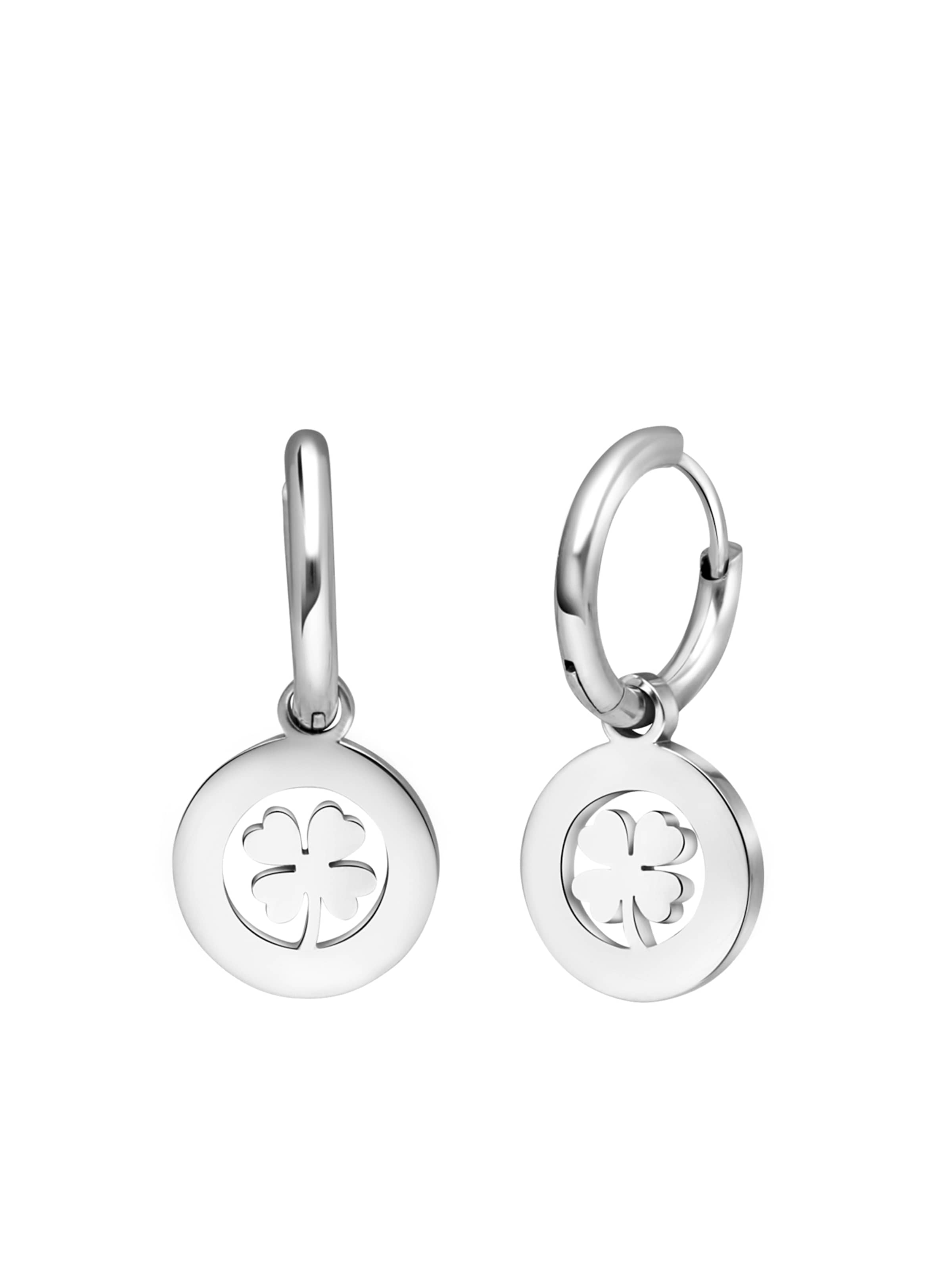 Boucles d'oreilles Lucardi en argent : devant