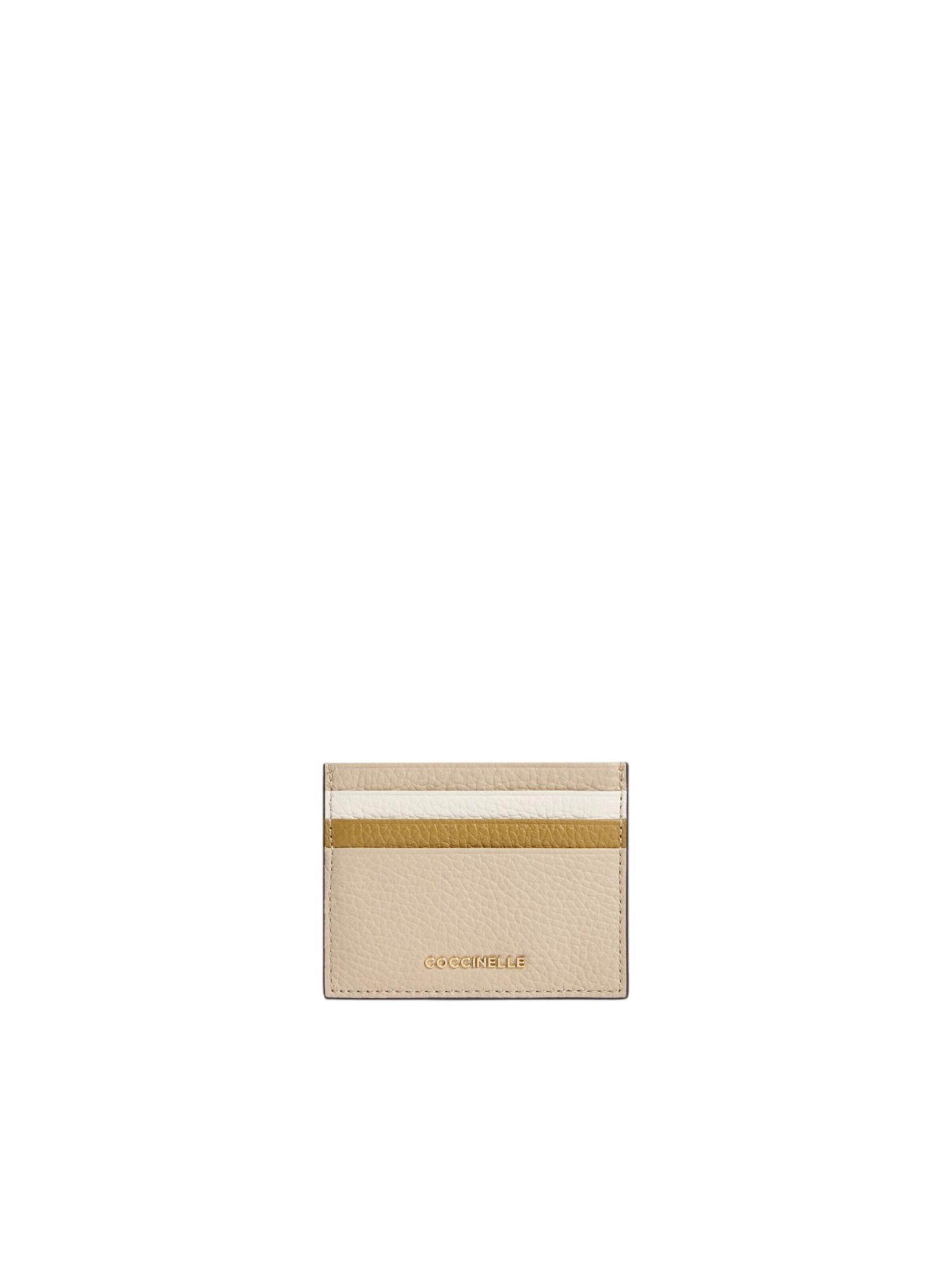 Coccinelle Portemonnee 'COCCINELLE Metallic S26 3' in Beige: voorkant