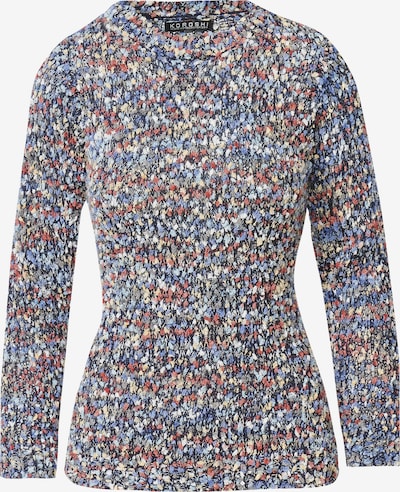 KOROSHI Pullover in creme / blau / hellblau / braun / weiß, Produktansicht
