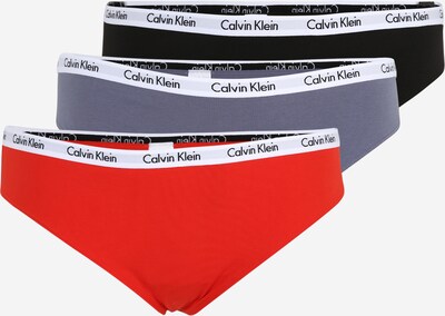 Calvin Klein Underwear Plus String in silbergrau / feuerrot / schwarz / weiß, Produktansicht