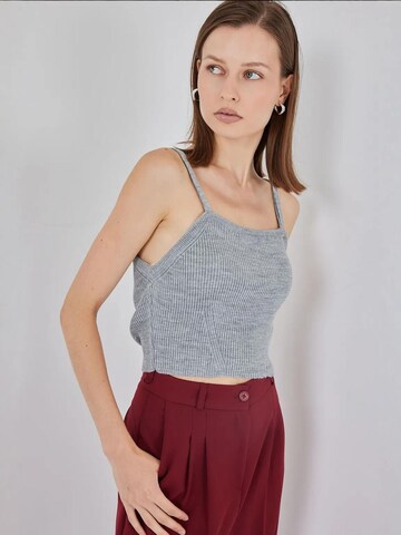 Bigdart Knitted Top in Grey