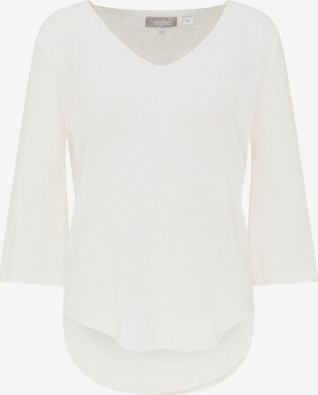 Usha Sweater in White: front