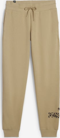 Effilé Pantalon de sport 'ESS+' PUMA en beige : devant