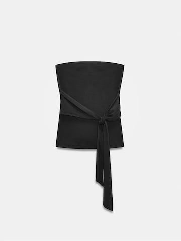 Dilvin Top in Schwarz: Vorderseite