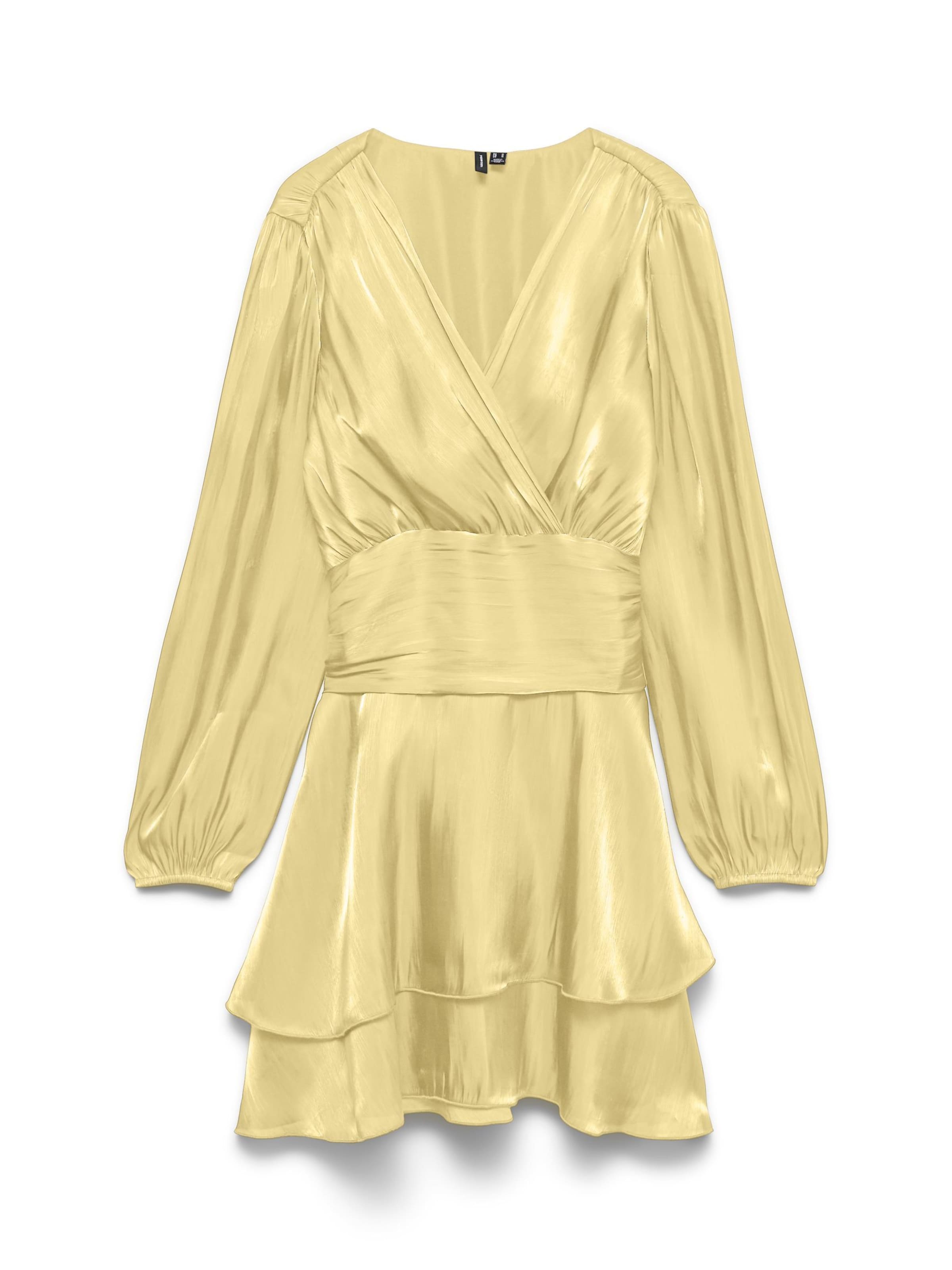 VERO MODA Cocktailjurk 'VMPolly' in Geel: voorkant