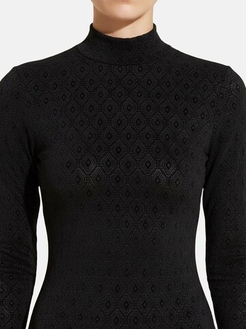 WALDORFF Spitzenbody 'Flora' in Schwarz: Vorderseite