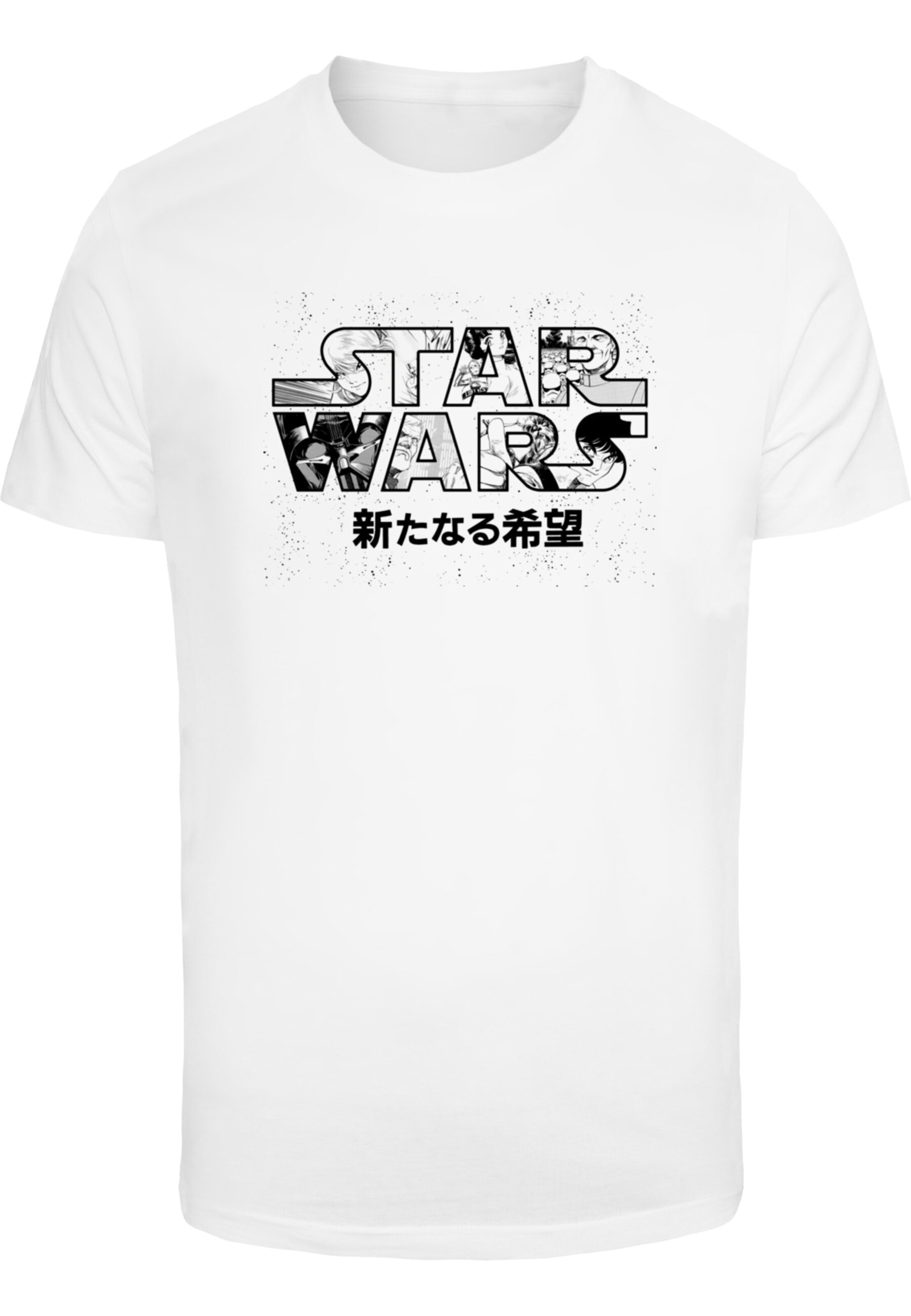 T-Shirt 'Star Wars Anime' Merchcode en blanc : devant