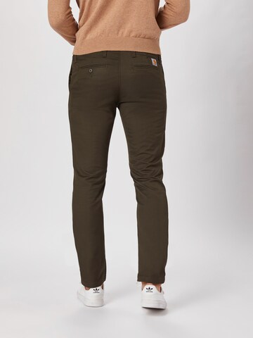 Slimfit Pantaloni chino 'Sid' di Carhartt WIP in verde