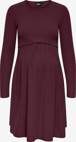 Only Maternity Jurk 'OLMMALAYA' in Rood: voorkant