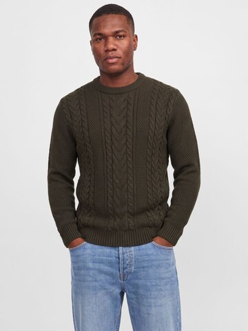 JACK & JONES Pullover 'JJJames' i grøn: forside