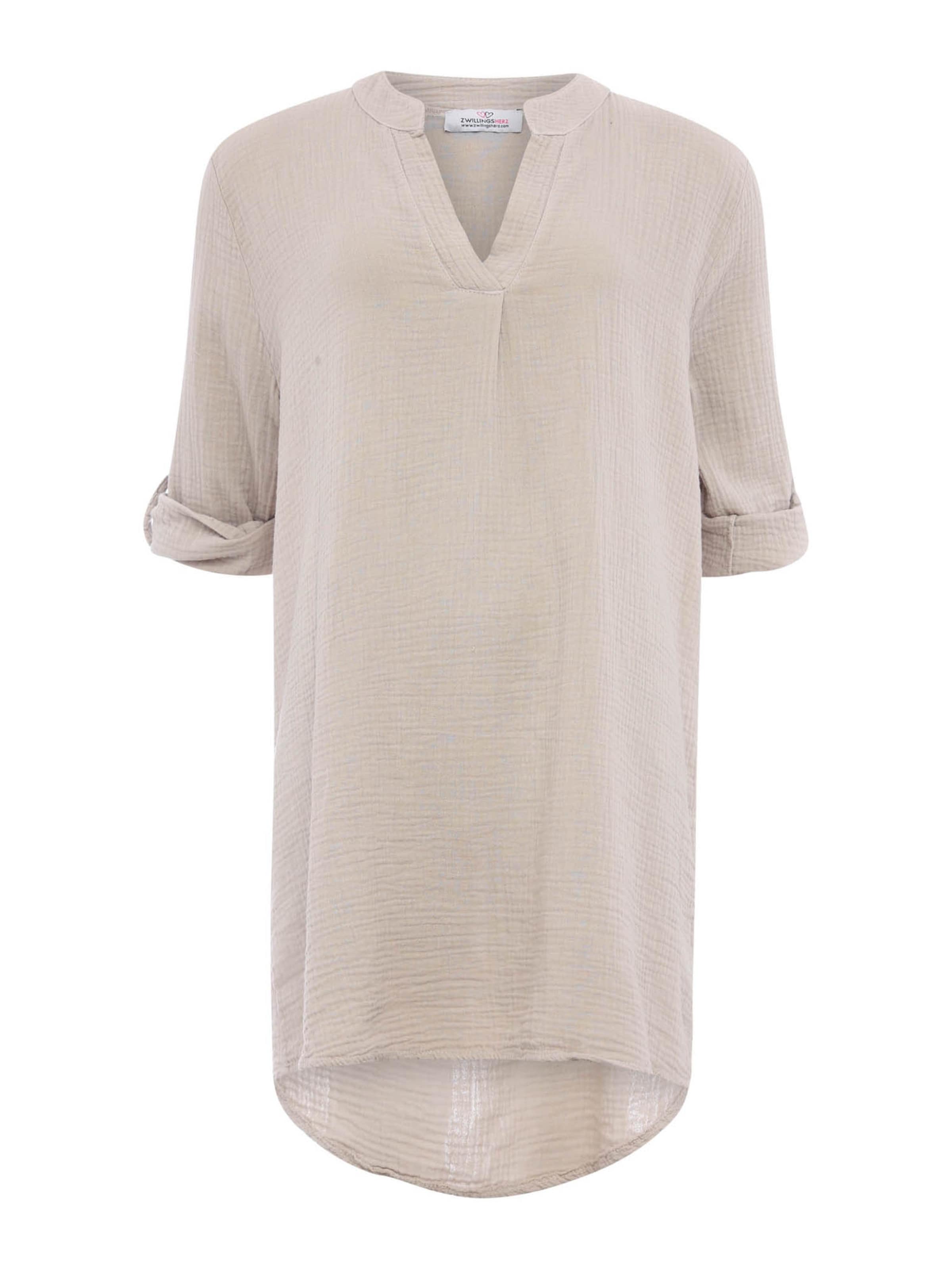 Zwillingsherz Tunic &#x27;Amelie&#x27; in Beige: front