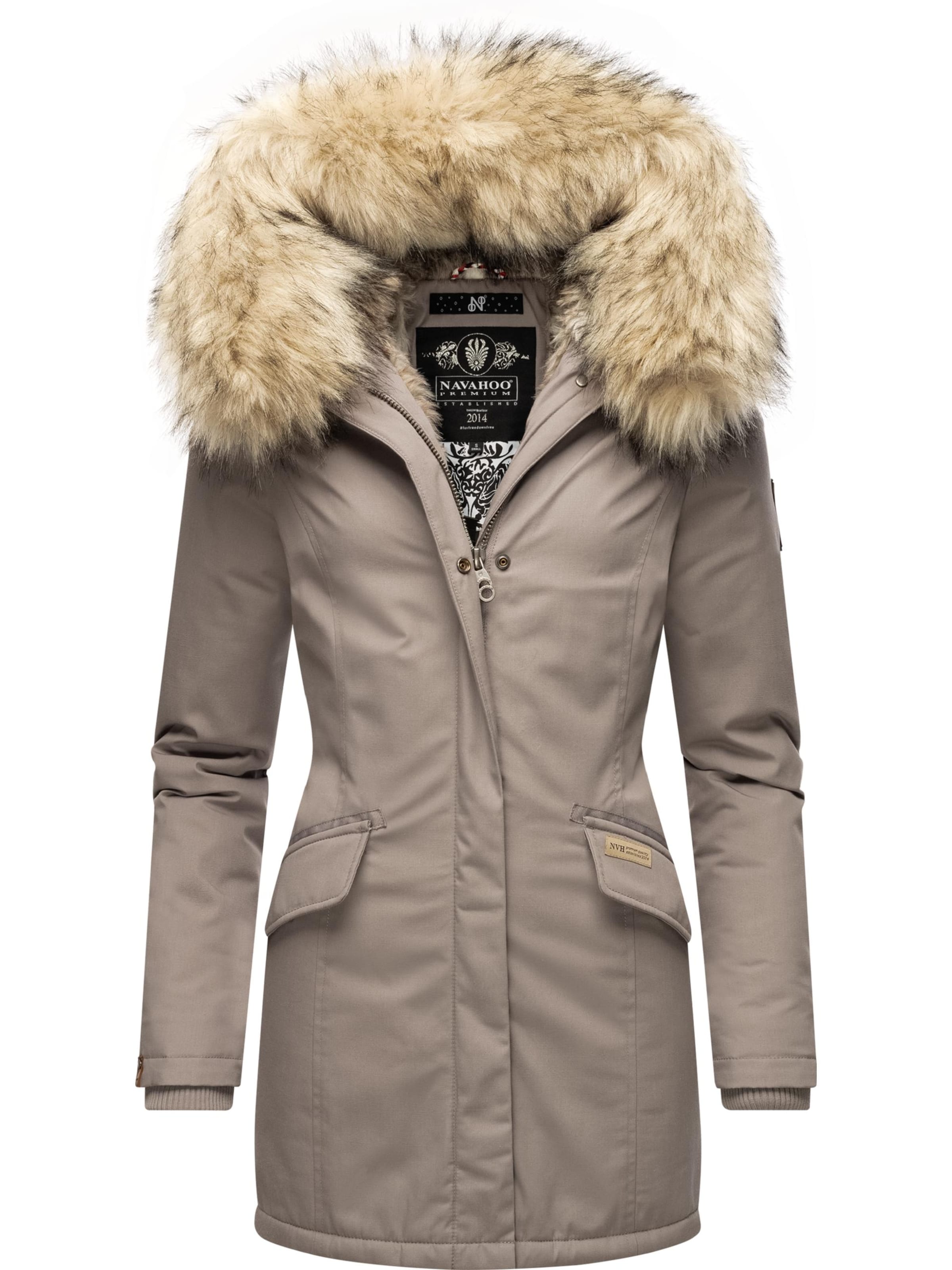 Manteau d’hiver 'Cristal' NAVAHOO en gris : devant
