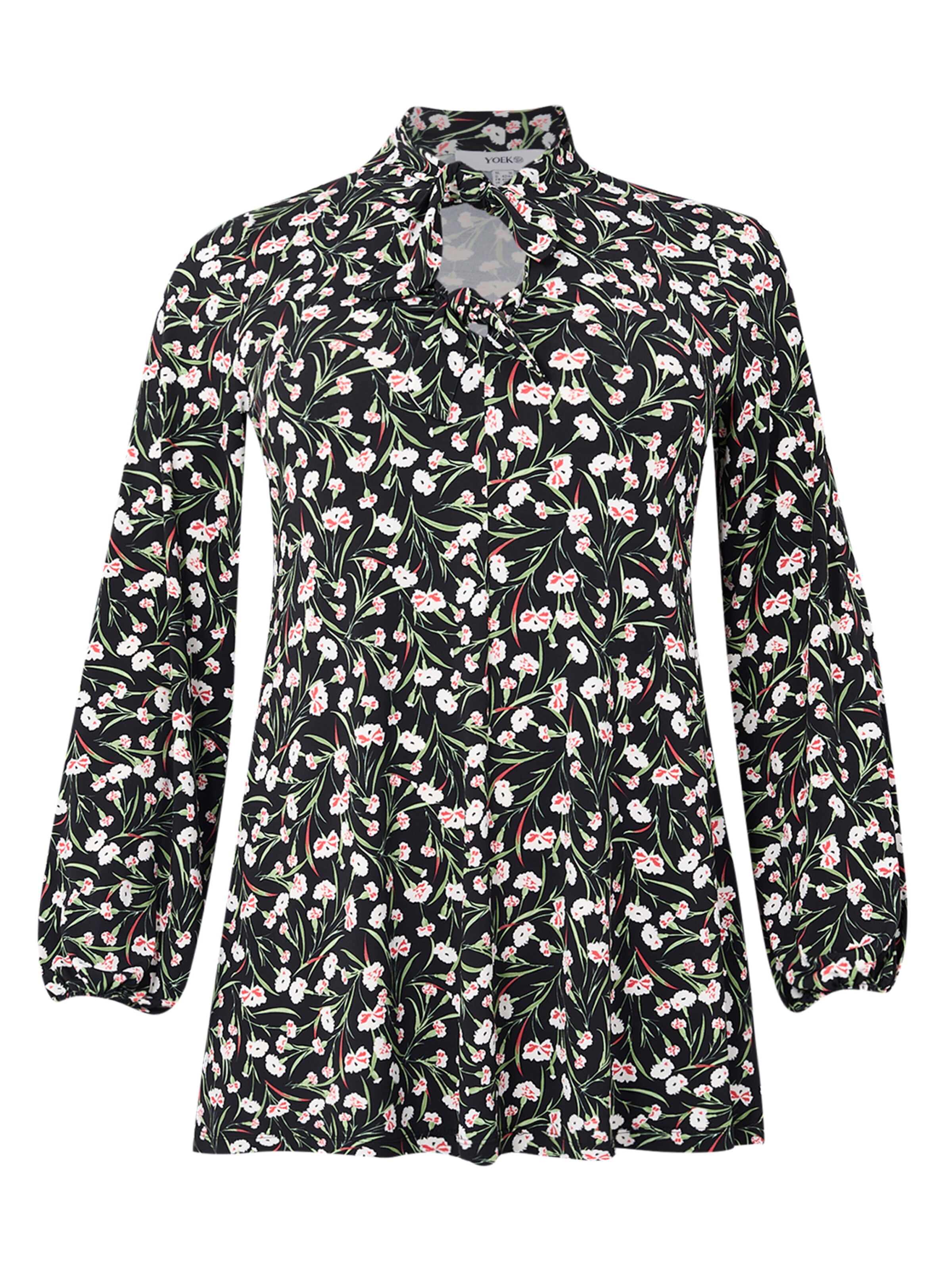 YOEK Tuniek in Zwart: voorkant