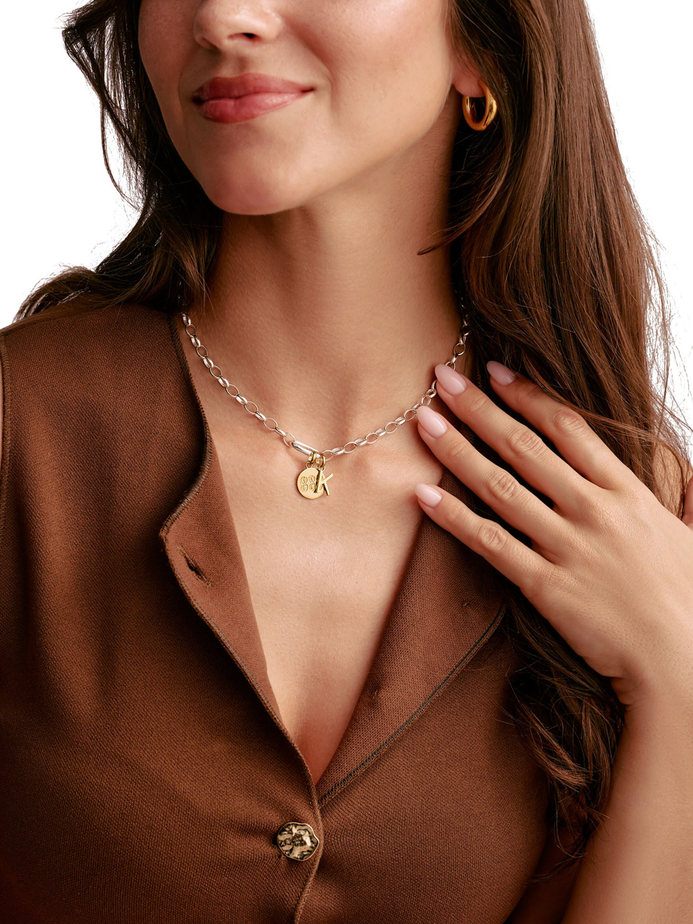 Thomas Sabo Anhänger 'Buchstabe K' in Gold: Vorderseite