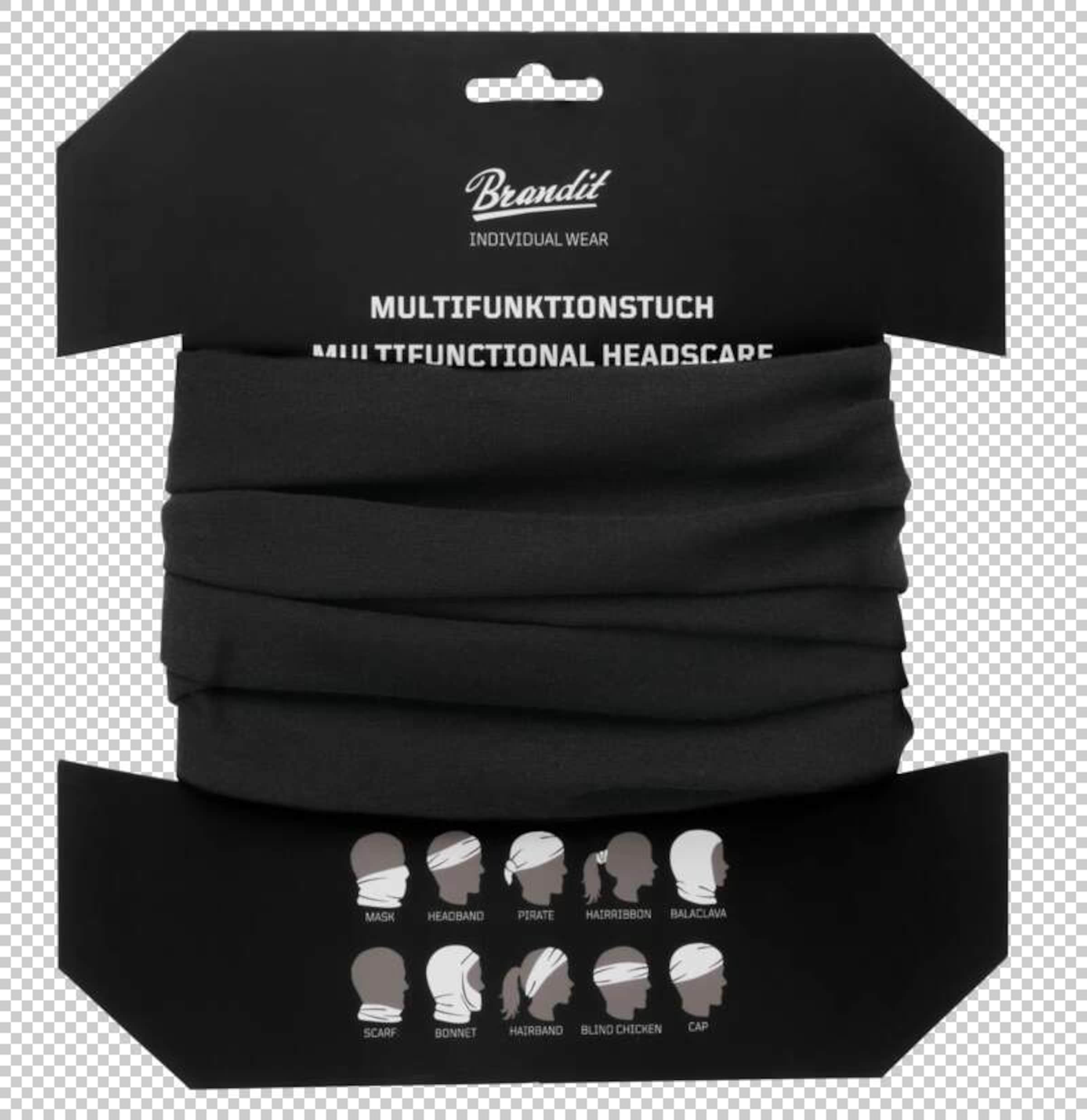 Scaldacollo di Brandit in nero: frontale