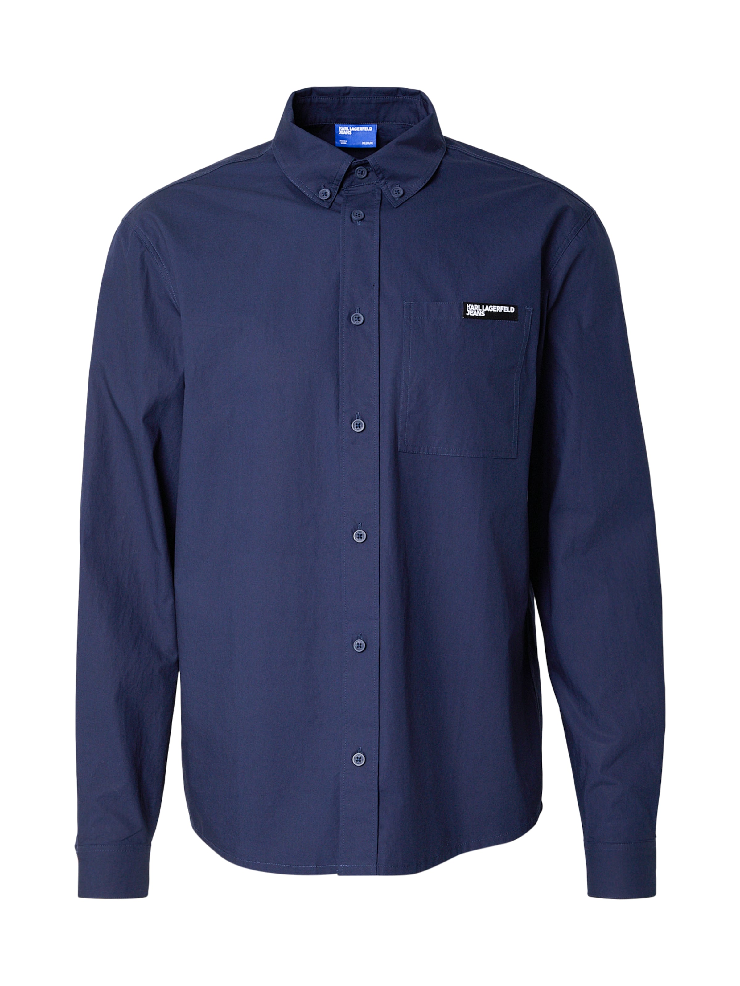 KARL LAGERFELD JEANS Regular Fit Hemd in Blau: Vorderseite