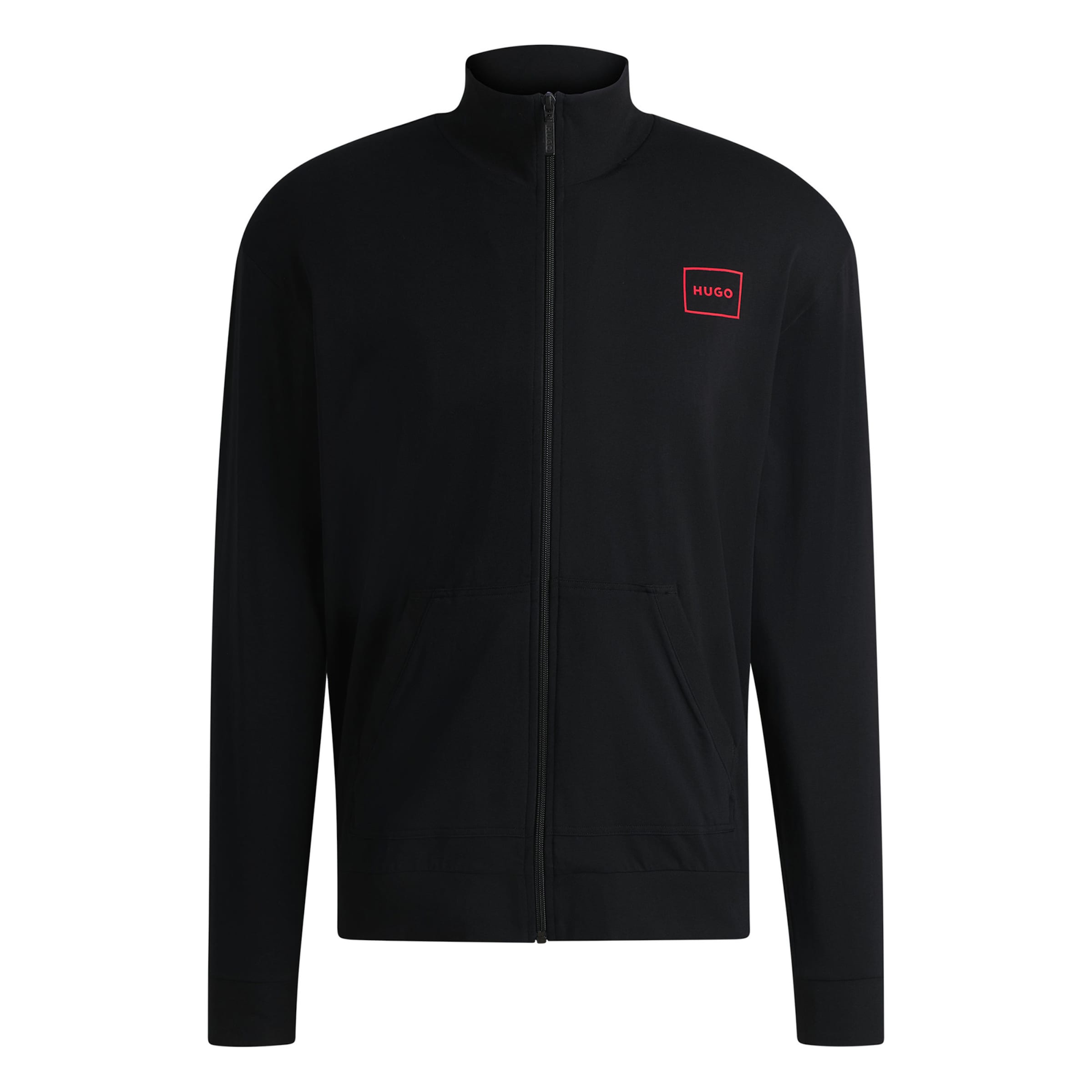 HUGO Bluza rozpinana w kolorze czarny: przód