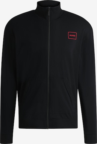 HUGO Sweat jacket in Black: front