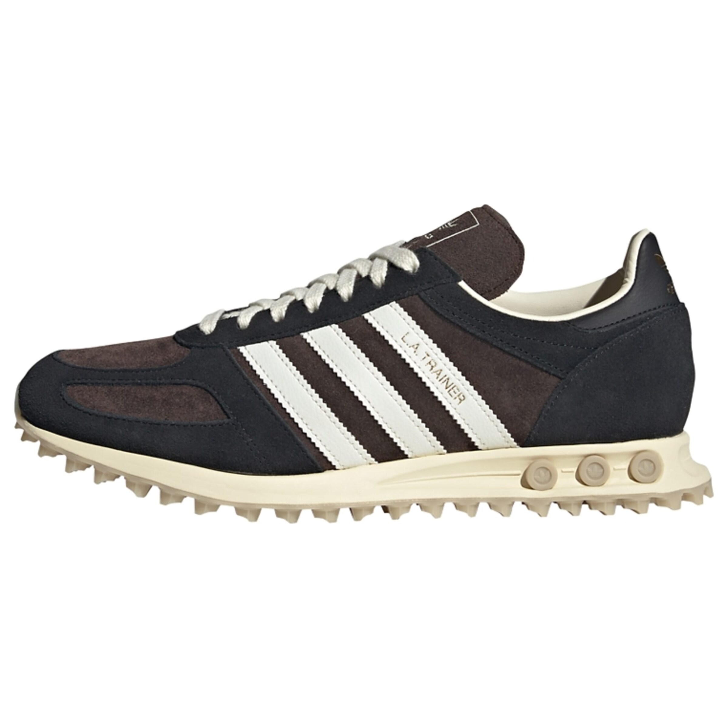 ADIDAS ORIGINALS Baskets basses 'La Trainer' en 36 en chocolat / noir / blanc cassé, Vue avec produit