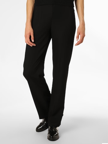 Raffaello Rossi Regular Pleat-Front Pants 'Britta' in Black: front