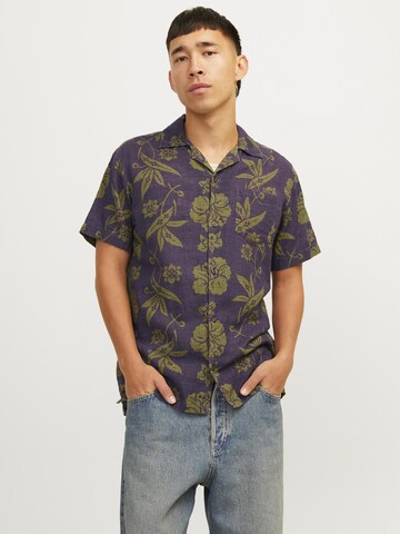 Fit confort Chemise 'Flores' JACK & JONES en violet : devant