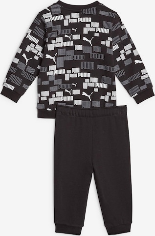 PUMA Sweatsuit 'MINICATS AOP' in Black