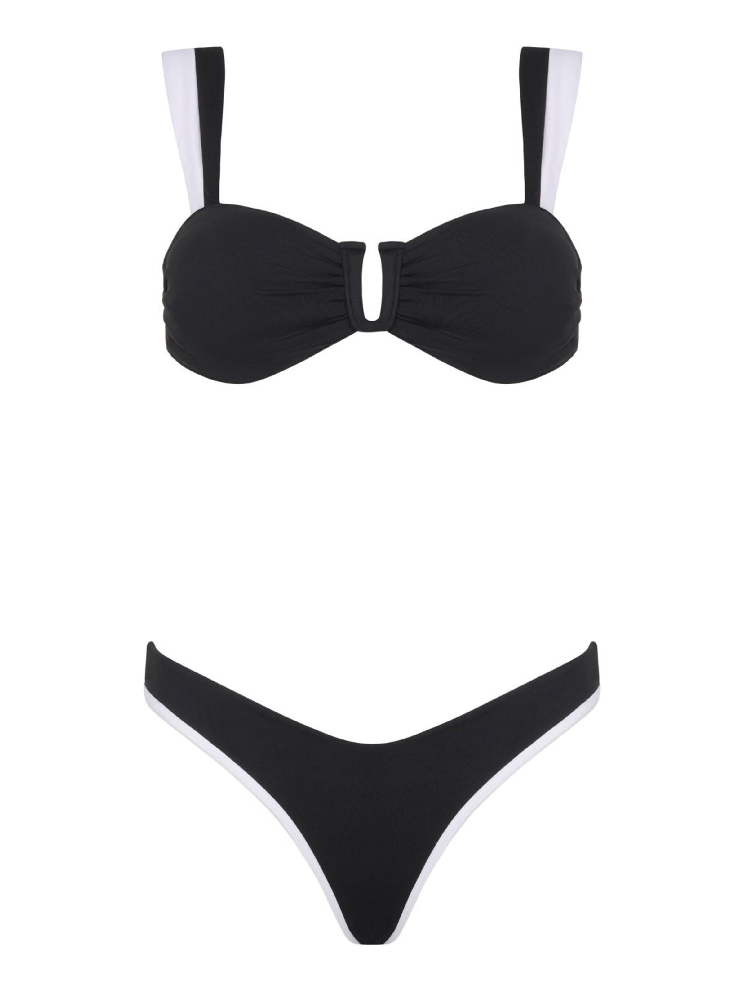 Balconnet Bikini 'Royale U Brazilian Bikini Set' Acuarela Brand en noir