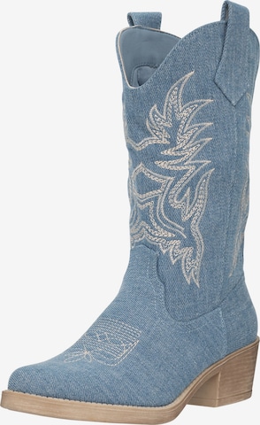 Bottes de cowboy Salinyang en bleu : devant