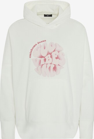 Oklahoma Jeans Sweatshirt in White: front