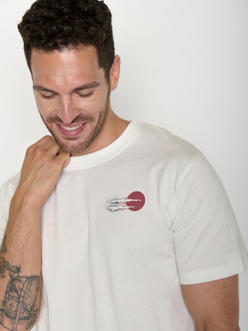 GREENBOMB Shirt 'Fusion River Idyll' in Wit